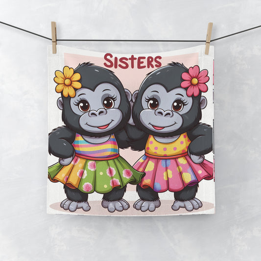 Celebrate the special bond of sisterhood with this cute "Sisters Gorilla Face/Hand Towel. An ideal gift for sisters or animal lovers. This towel is a perfect blend of fun and functionality, for your daily routine use or as a decorative piece. BUY NOW! (SK Superb)