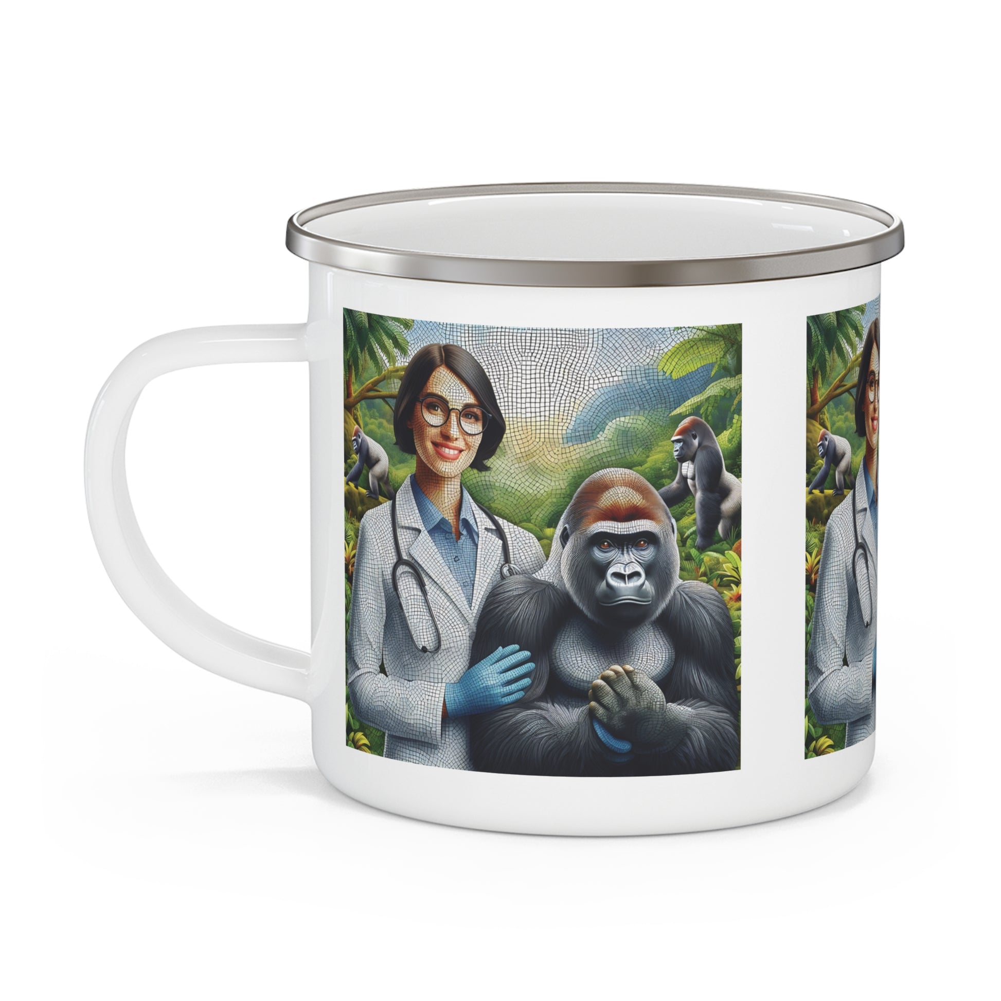 Veterinarian Gift with Gorilla Enamel Camping Mug