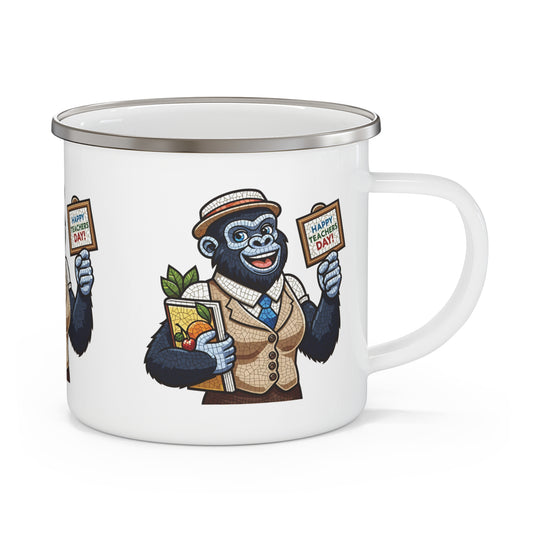 A practical and memorable way to show gratitude to your teacher with this fun enamel mug of a playful cartoon gorilla. Perfect for both outdoor adventures and daily classroom use. Ideal charming design Teacher Appreciation Gift or any special occasion. BUY NOW! (SK Superb)