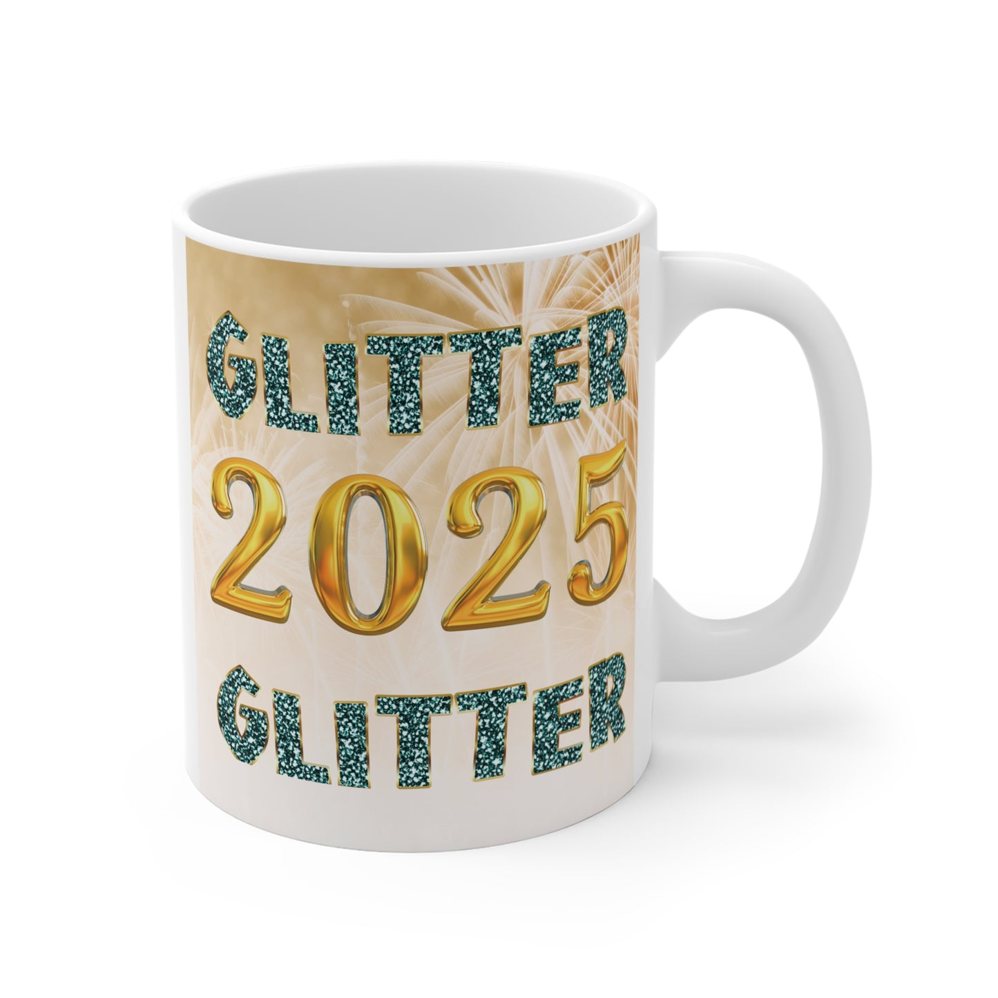 Celebrate 2025 with our Glitter 2025 11oz Mug! It's a festive and durable gift for New Year's parties or daily use. Add sparkle to your mornings! BUY NOW!