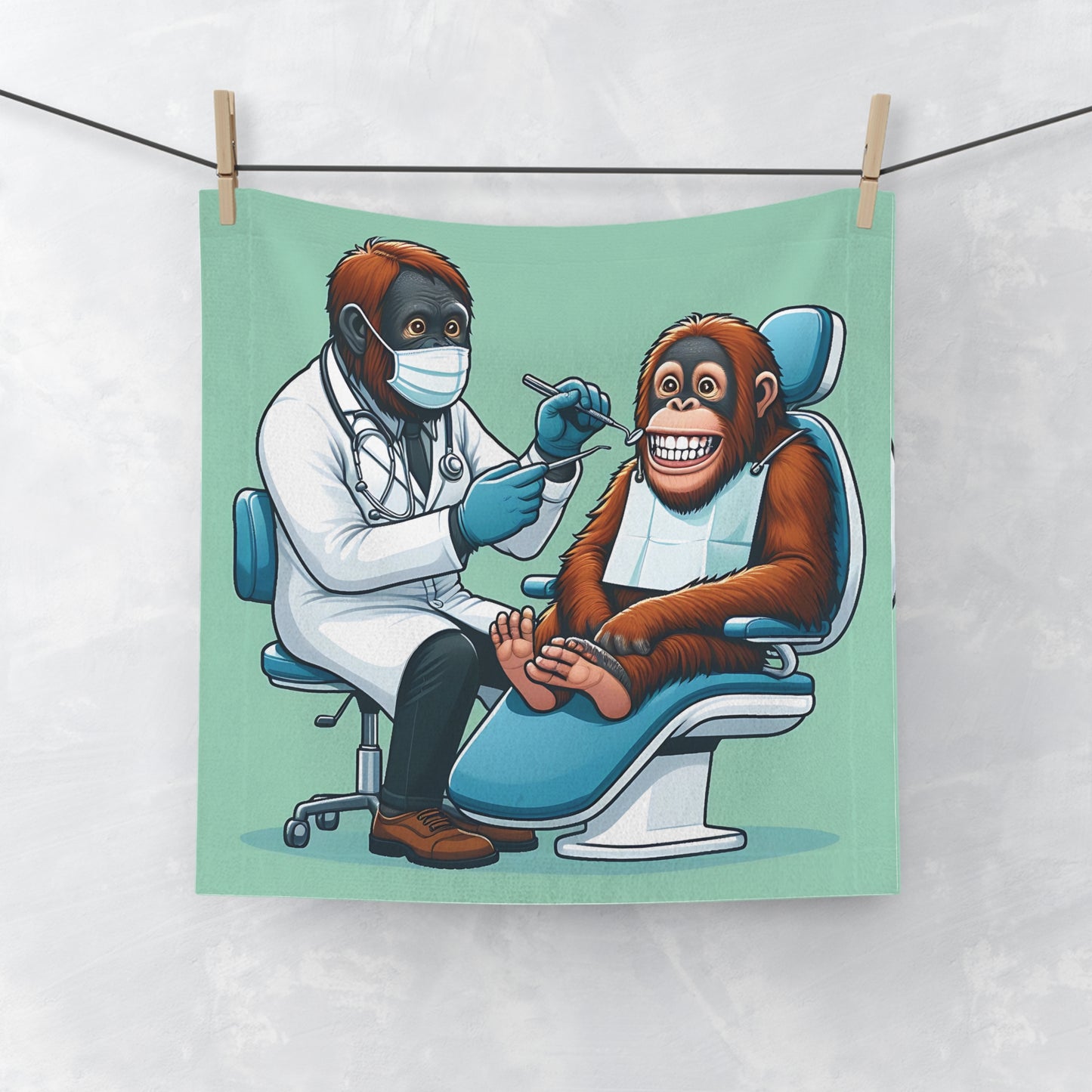 A blend of functionality and fun to your bathroom decor with our "Quirky Orangutan Dentist Face Towel". Ideal for animal lovers, dental professionals, or anyone with a playful sense of humor. This towel makes a fantastic gift for birthdays, housewarmings, or special occasions. BUY NOW! (SK Superb)