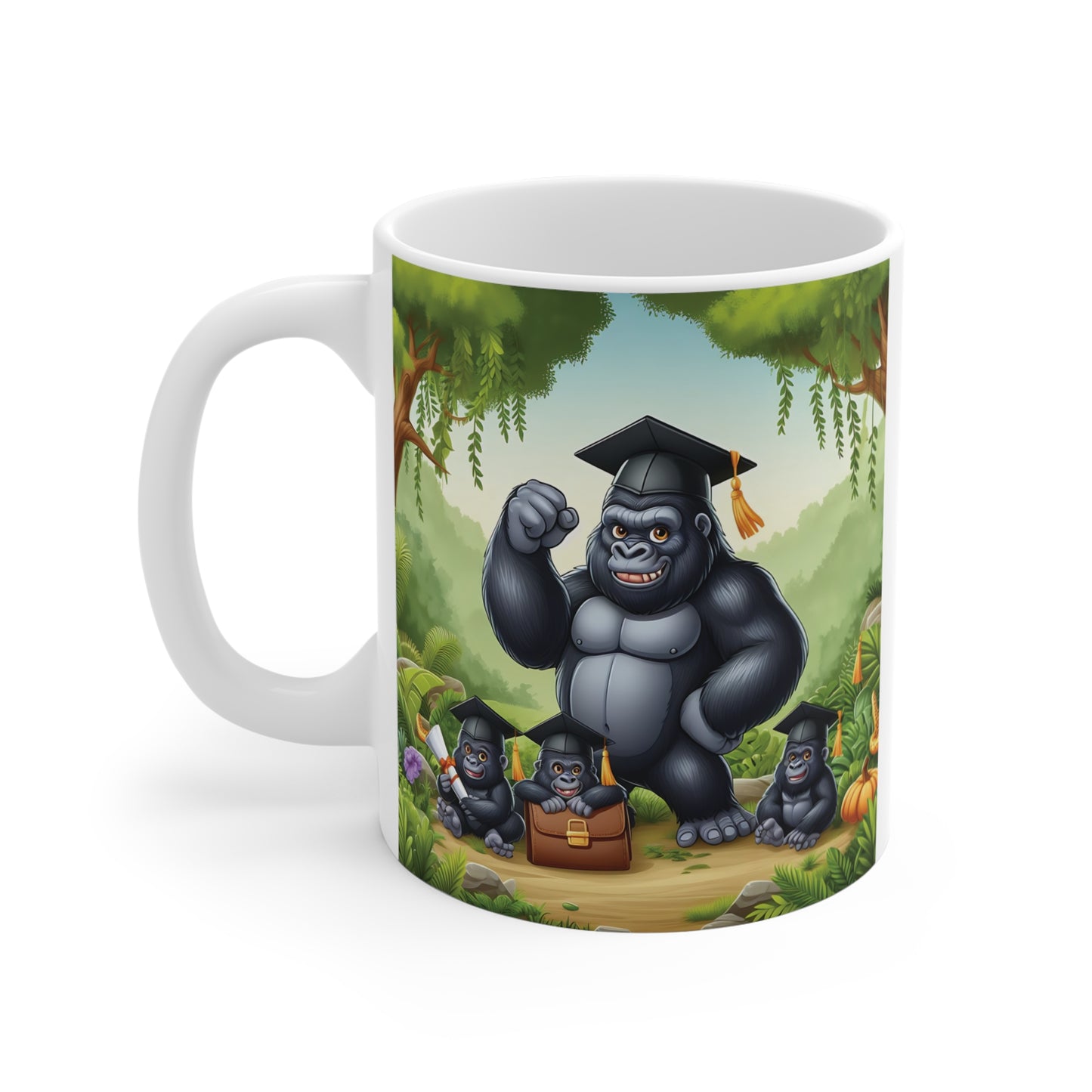 Gorilla Graduation Family 11oz Mug – Celebrate Your Graduates