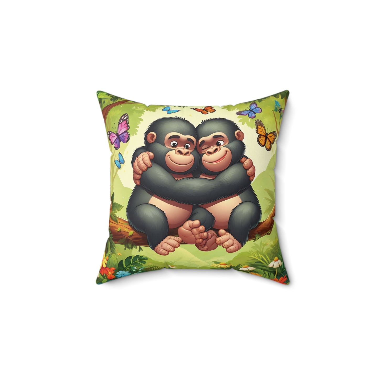 Celebrate the bond of brotherhood with this heartwarming pillow showcases two endearing gorillas hugging each other. Adding a touch of affection and nature to your home and office decor, this pillow symbolizes the unbreakable bond of sibling love. BUY NOW! (SK Superb)