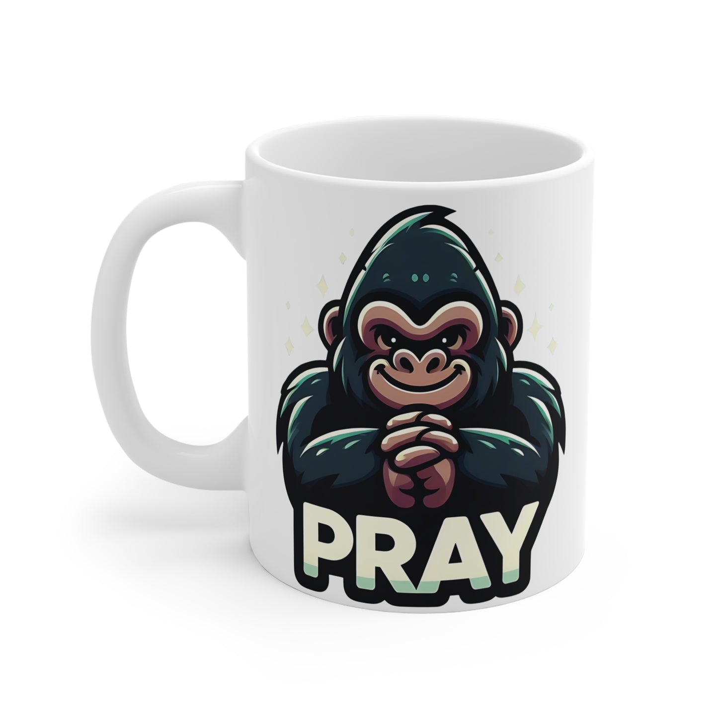 Spiritual Gorilla in Prayer 11oz Mug - Our Exemplary Prayer Inspiration