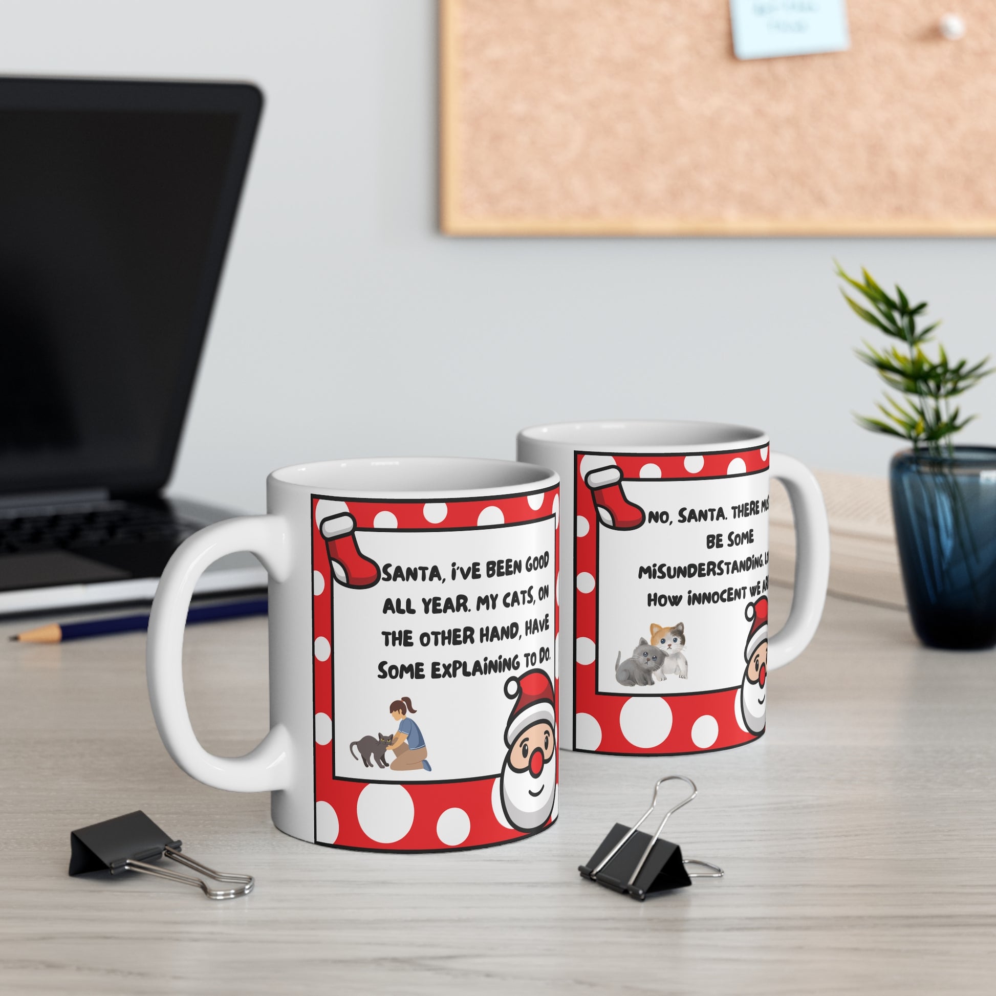 Funny Cat Christmas Mug - Cat Humor Gift