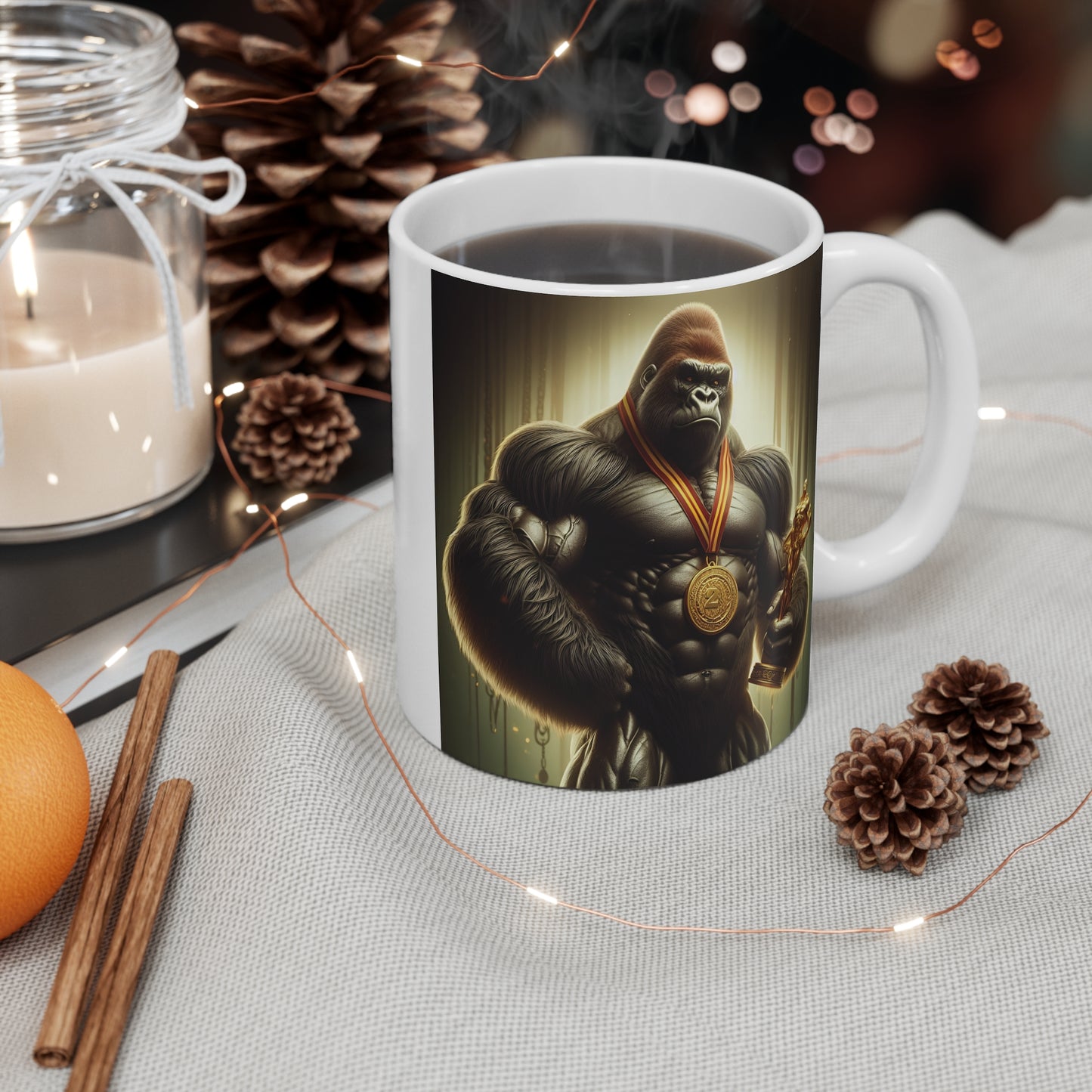 Powerful Bodybuilder Gorilla Champion 11oz Mug