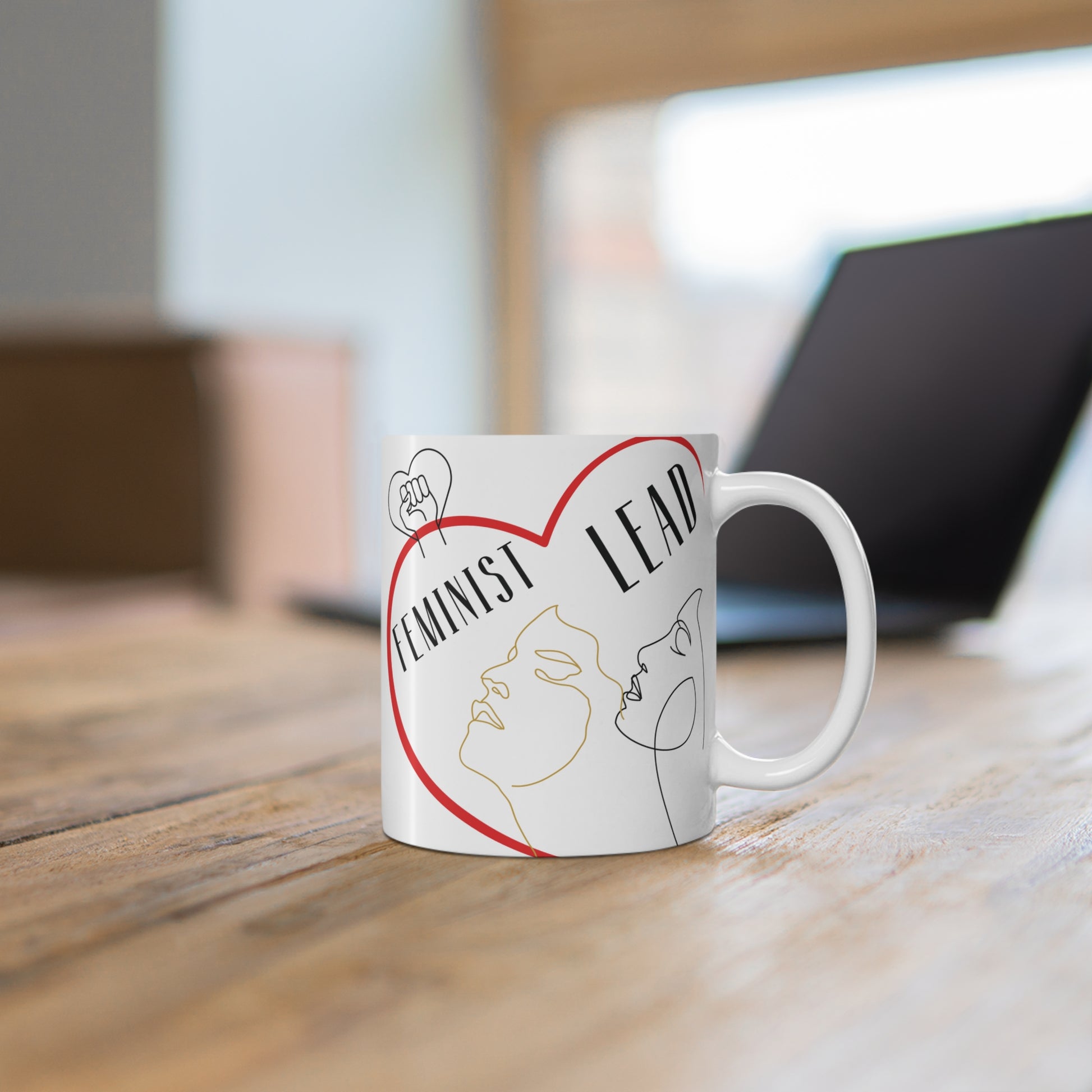 Our "Feminist Lead 11oz Mug" symbolizes empowerment. This women’s rights mug is perfect for feminists, activists, and leaders. A motivational gift for strong women. 