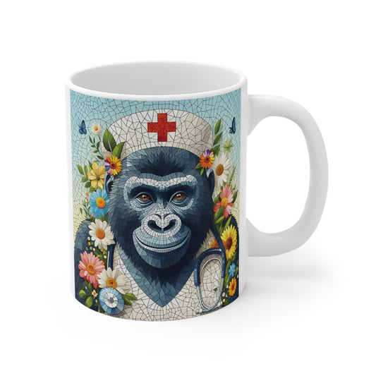 Show your appreciation for the incredible work nurses do with our "Thank You Nurse" 11oz Mug. The intricate mosaic artwork captures the essence of care and dedication, making it a perfect gift for any nurse. Show your gratitude with this unique and heartfelt gift. BUY NOW! (SK Superb)