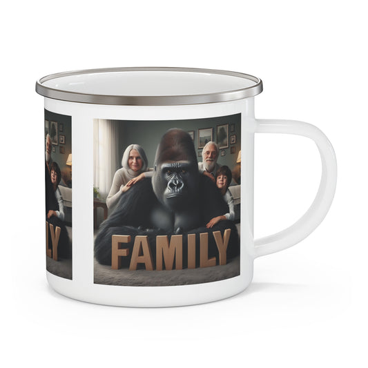 Enjoy the warmth of family with the "Family Bond Gorilla Enamel Camping Mug". This stylish mug is perfect for outdoor adventures, or cozy home moments. Ideal for nature lovers, campers, and wildlife enthusiasts, it’s a unique gift for family members or anyone who values strong bonds. BUY NOW! (SK Superb)