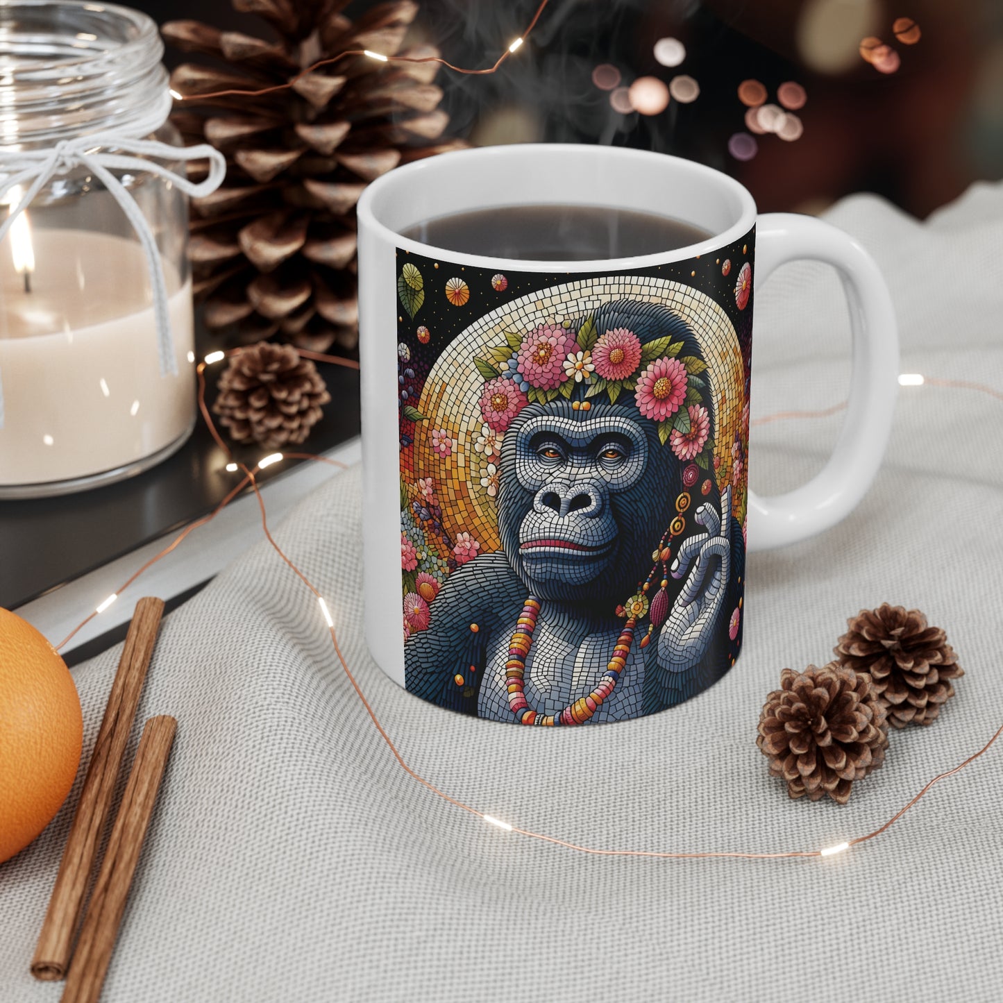 Chic Mosaic Gorilla Bachelorette 11oz Mug