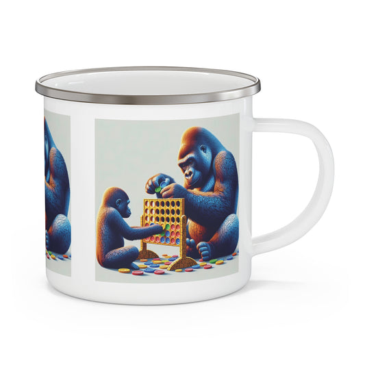 Enjoy family bonding on your outdoor adventures with a playful design of gorillas playing a connect-style game. This enamel mug is perfect for camping, hiking, and daily use. The unique gorilla artwork makes it a thoughtful gift for outdoor and nature lovers. BUY NOW! (SK Superb)