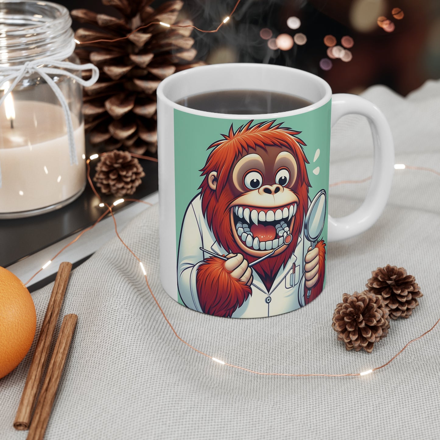 Funny Orangutan Dentist 11oz Mug – For Dental Professionals