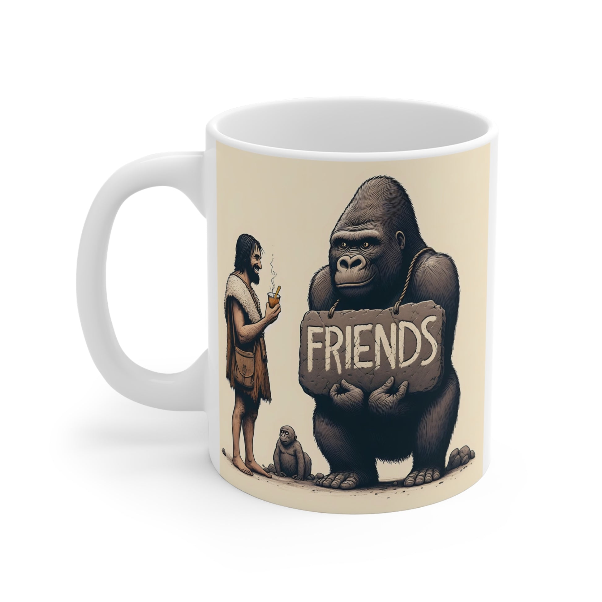 Heartwarming Gorilla and Human Friendship 11oz Mug