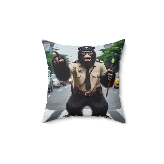 Meet the Traffic Police Gorilla Pillow, a fun and quirky addition to your home decor! Featuring a gorilla dressed as a traffic police officer, let it bring some law and order to your home decor. Wonderful gift for friends and family too. Don't miss out—GRAB YOURS TODAY! (SK Superb)