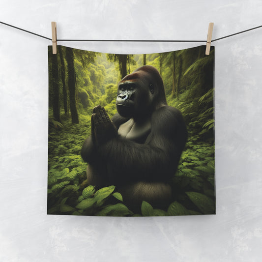 Experience the serenity of the jungle with our "Gorilla Jungle Praying Time Face Towel." This towel is designed for those special moments when you need peaceful, undisturbed time. Perfect for nature and wildlife enthusiasts. BUY NOW! (SK Superb)