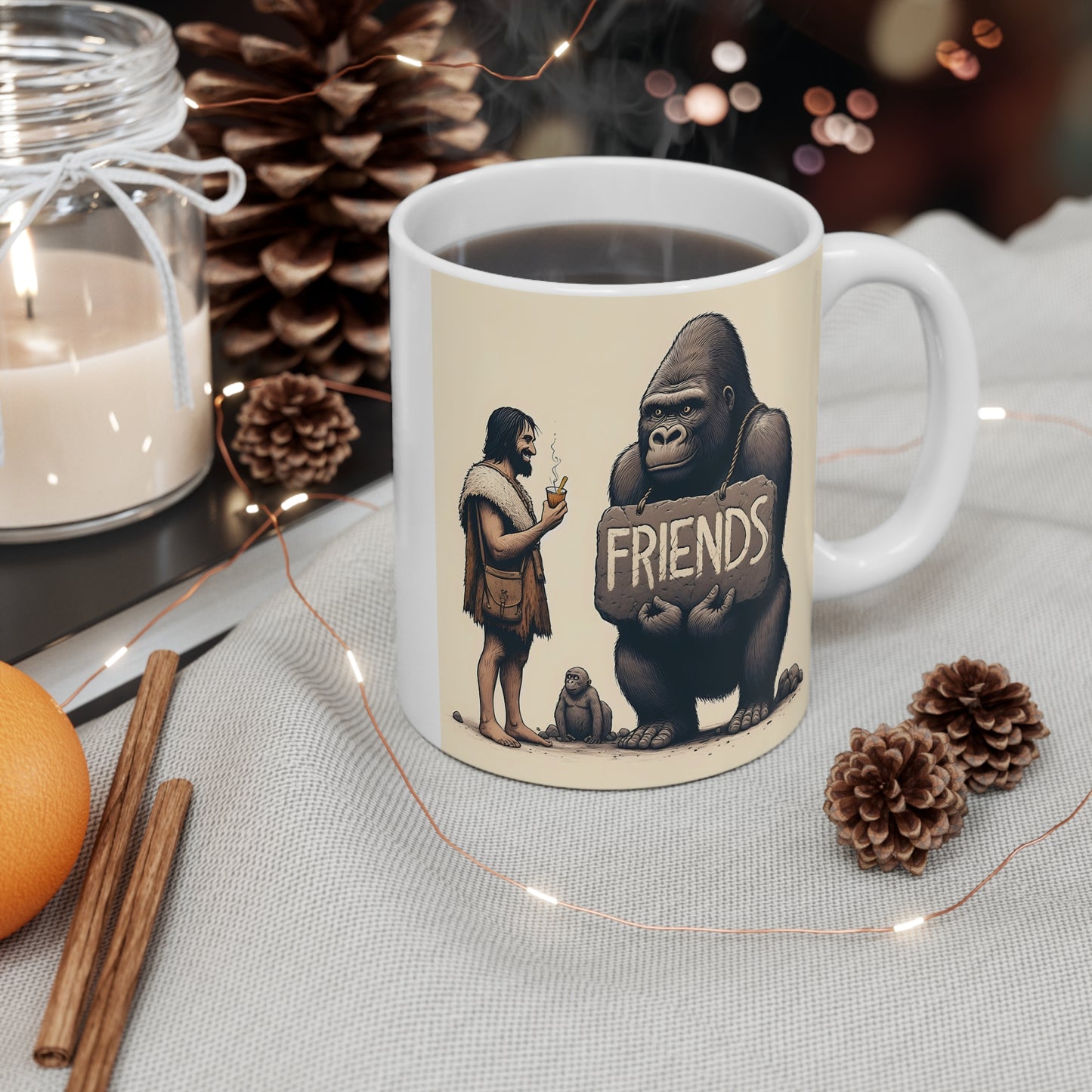 Heartwarming Gorilla and Human Friendship 11oz Mug