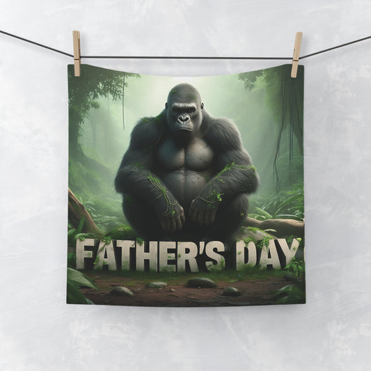 Jungle-Themed Gift for Dad Gorilla Face Towel