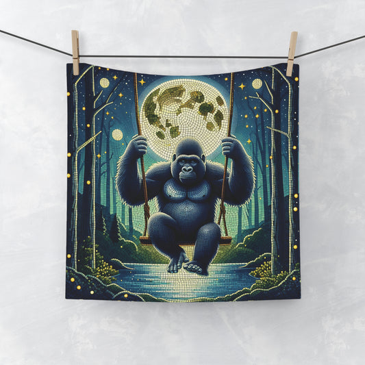 Gorilla Supermoon Swing Face Towel – For Animal Lovers and Nature Enthusiasts