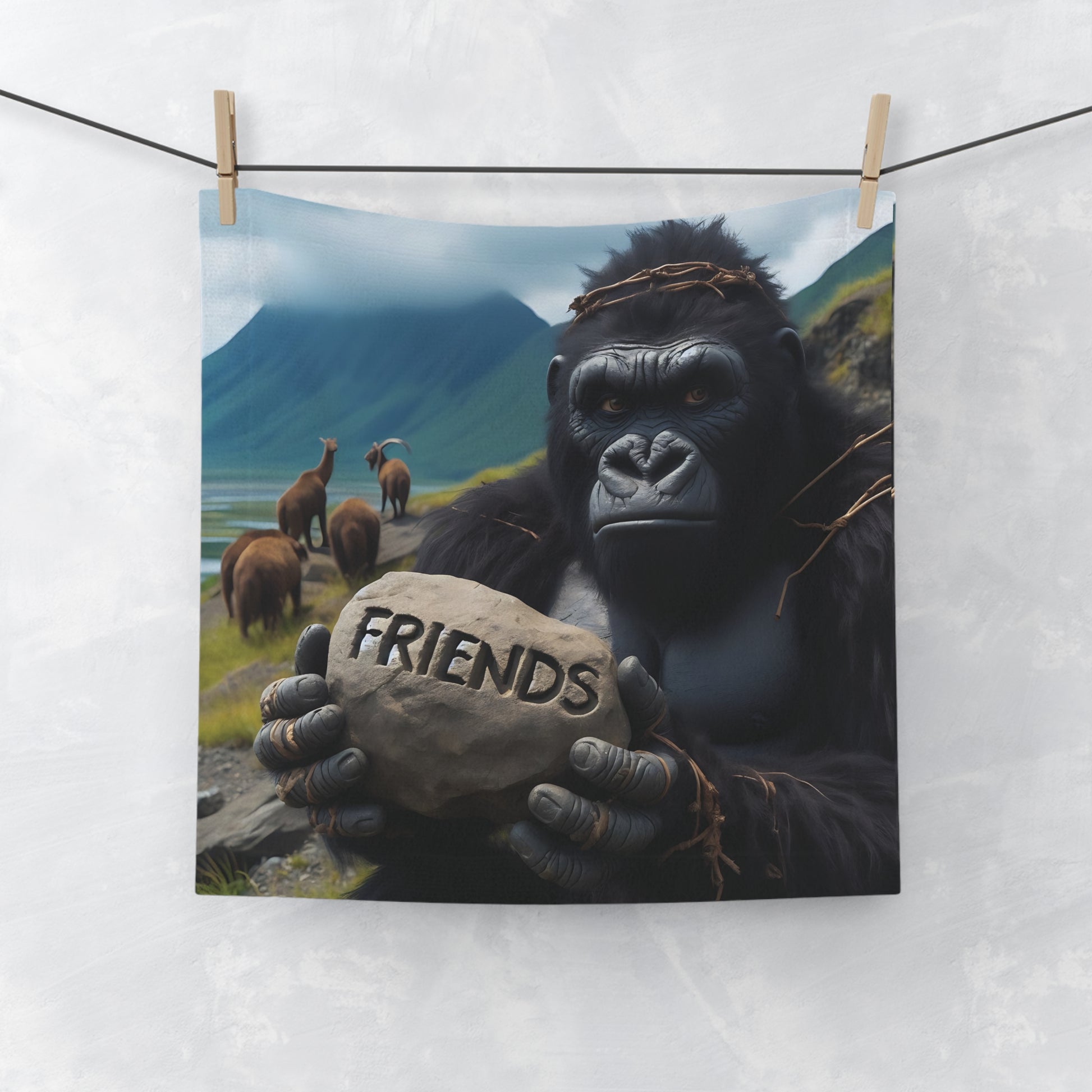 Celebrate friendship and nature with our "Friendship Gorilla Face Towel." Whether you're at home, at the gym, travel, or on an outdoor adventure, this towel is the perfect companion to remind you of the beauty of friendship and the great outdoors. Gift for nature/animal lovers, and friends. BUY NOW! (SK Superb)
