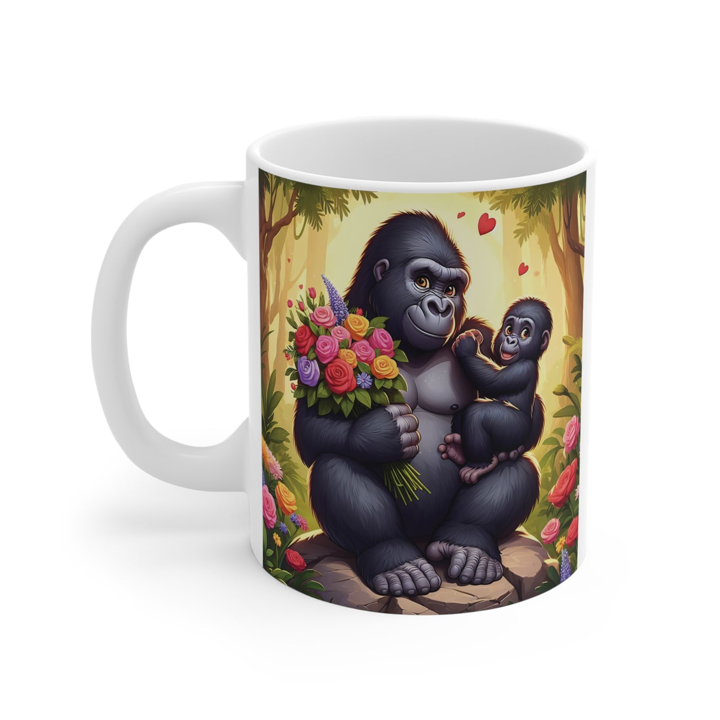 Motherly Gorilla and Baby 11oz Mug