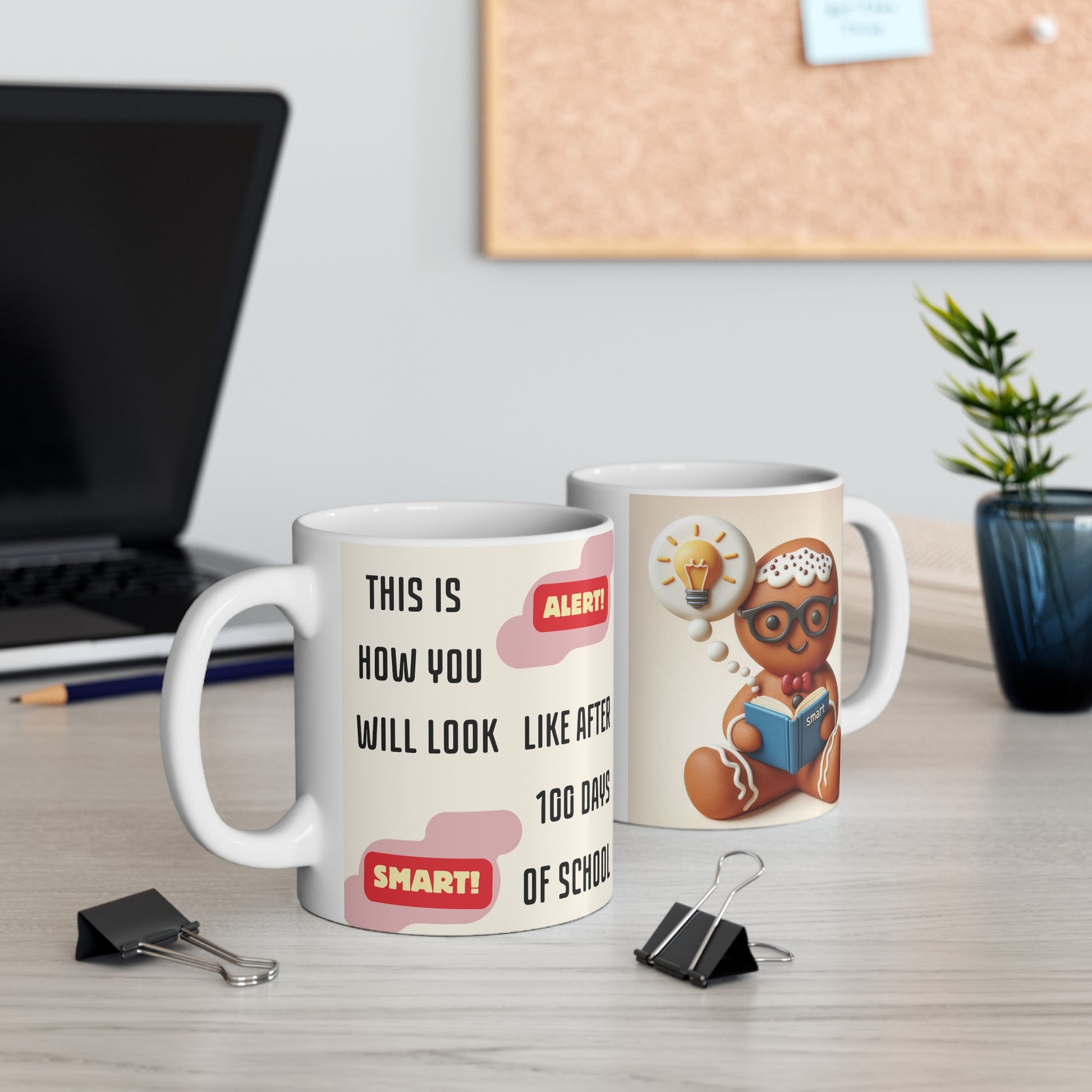 Celebrate 100 days of school with this adorable 11oz gingerbread mug! A great gift for school milestones, perfect for teachers, students, and parents. BUY NOW!