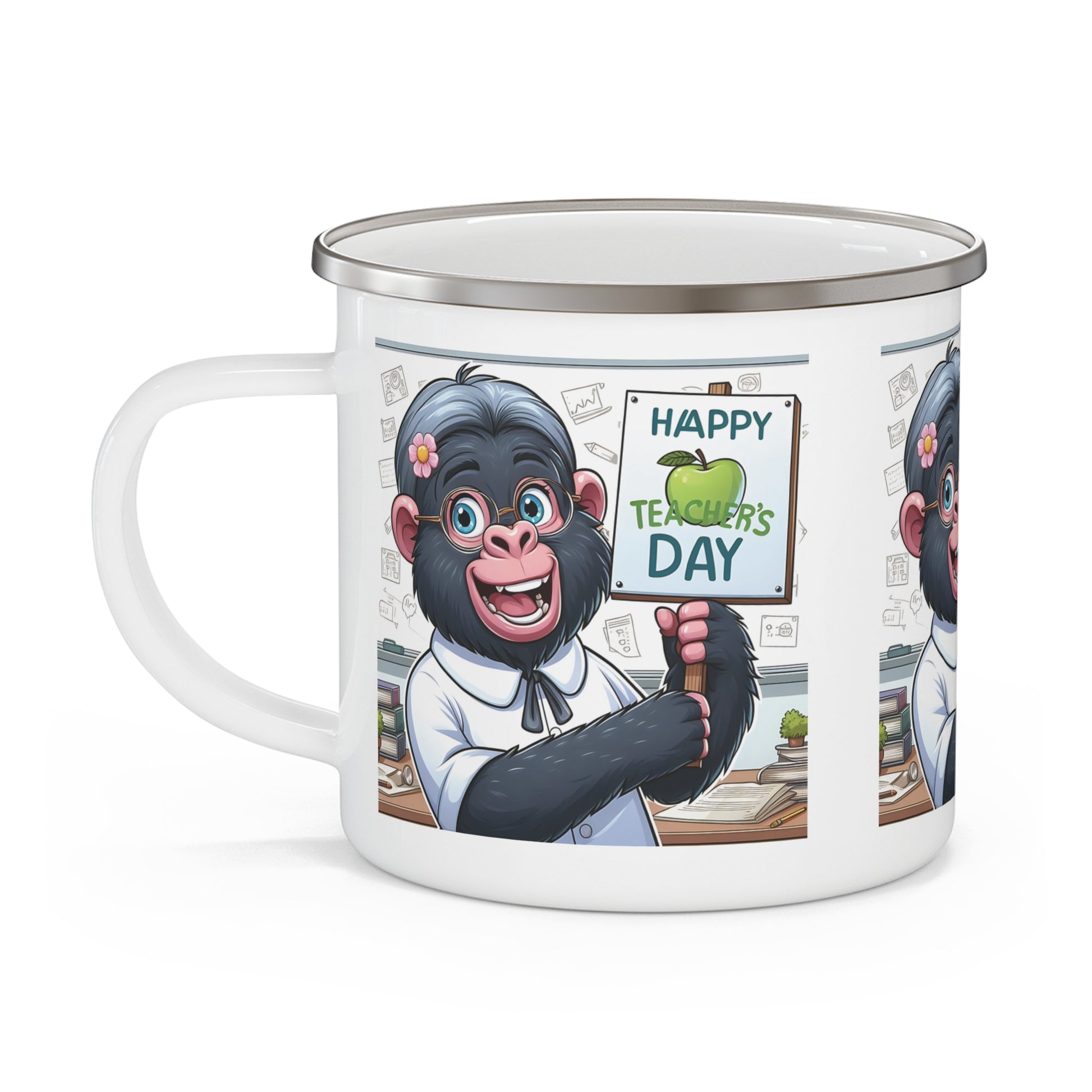 Student Gorilla Teacher Appreciation Gift Enamel Mug