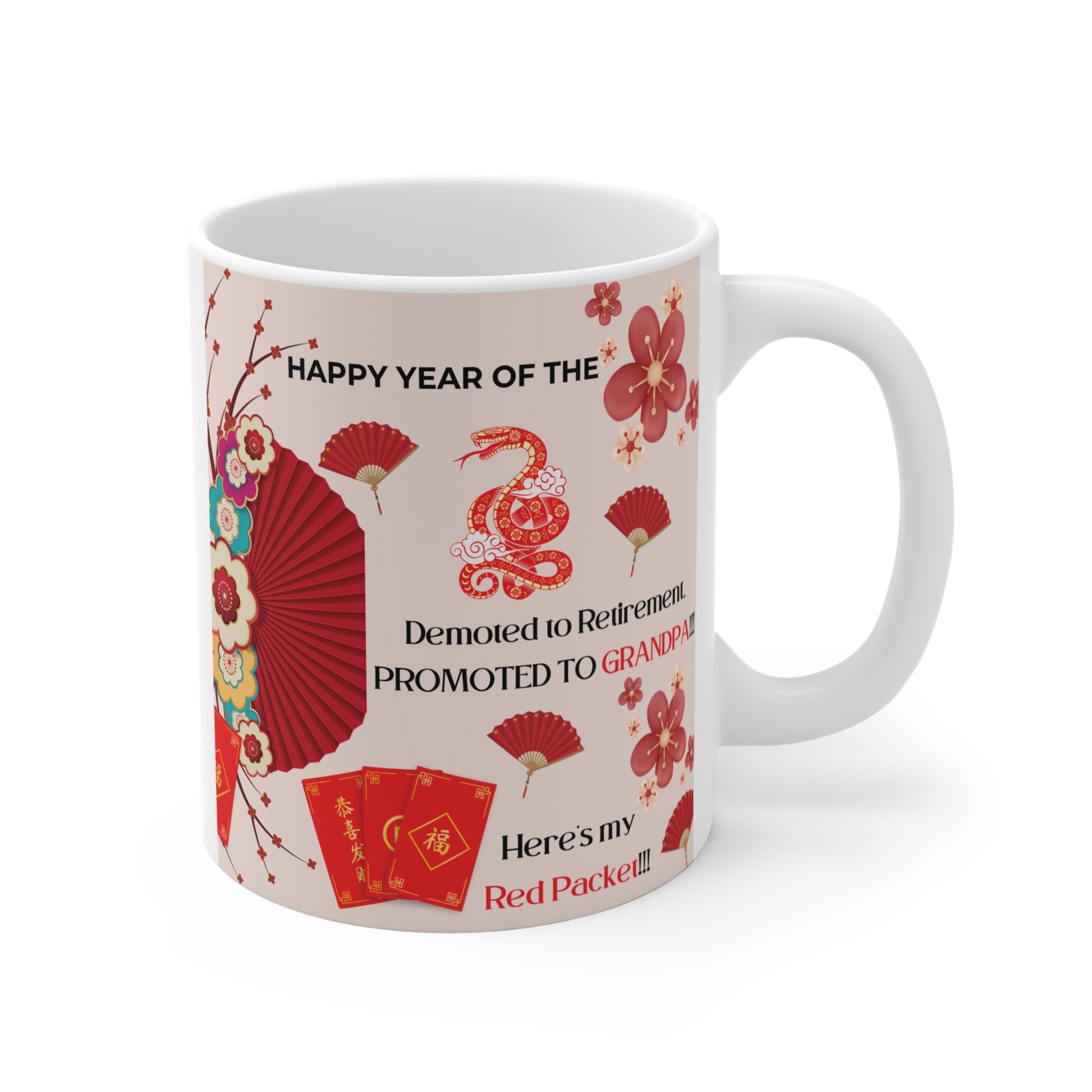 Funny Grandpa Retirement 11oz Mug - Year of the Snake