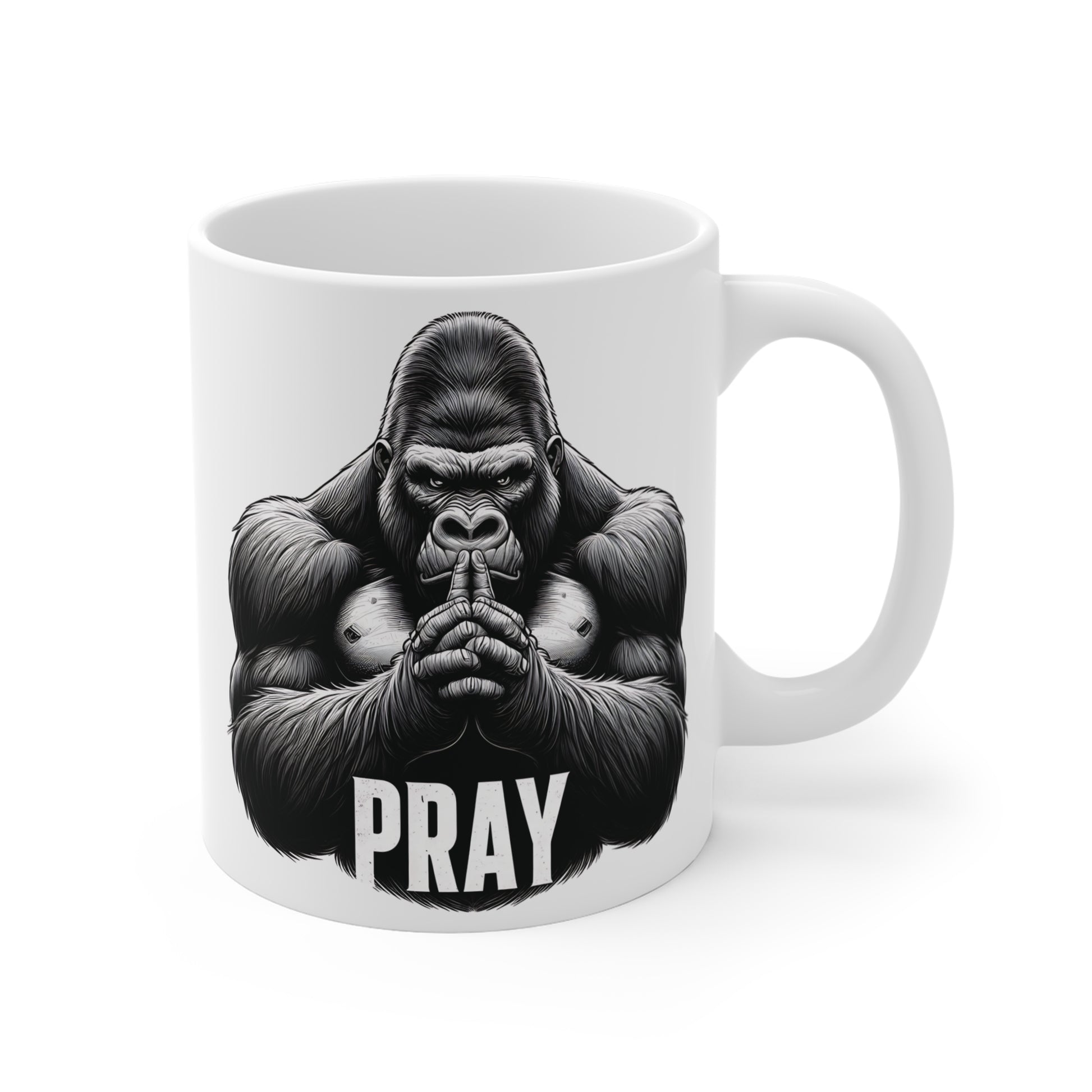 Start your day with inspiration with our 11oz Motivational Gorilla Prayer Mug, a reminder of the power of faith and reflection. An ideal gift for friends, family, spiritual seekers, and colleagues. Suitable for home, office, or as a decorative piece in your kitchen or workspace. BUY NOW! (SK Superb)