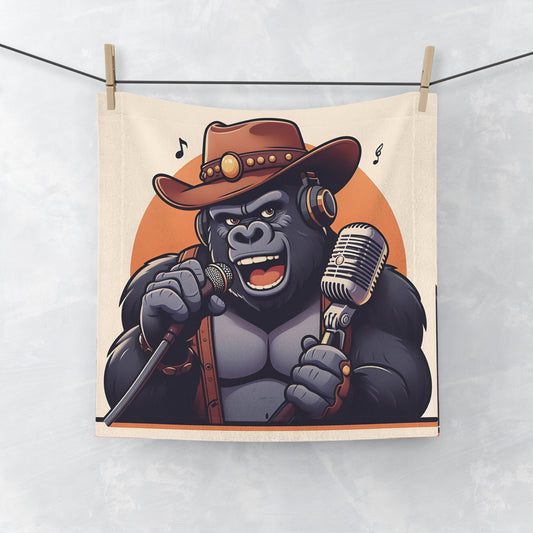 Experience the wild spirit of country music with our "Gorilla Cowboy Country Music Singer Face Towel". Perfect for country music enthusiasts and those who love unique, artistic designs, this face towel is functional and decorative. BUY NOW! (SK Superb)