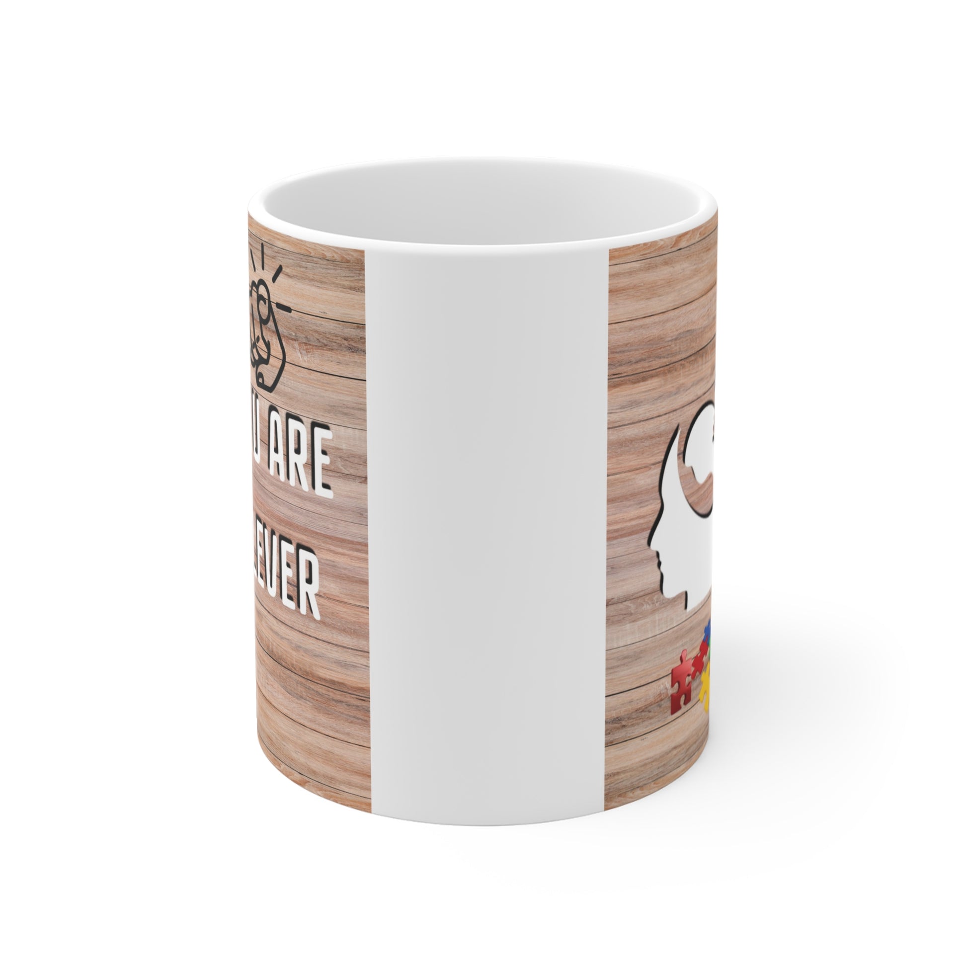 "You Are Clever" inspirational coffee mug with motivational quote, positive affirmation gift for students and professionals