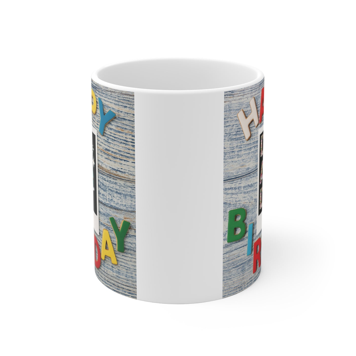 Funny Happy Birthday Dad coffee mug gift for father with vibrant festive birthday artwork