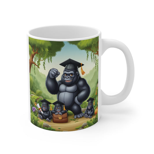 Funny Grad Present Gorilla Graduation Family Mug
