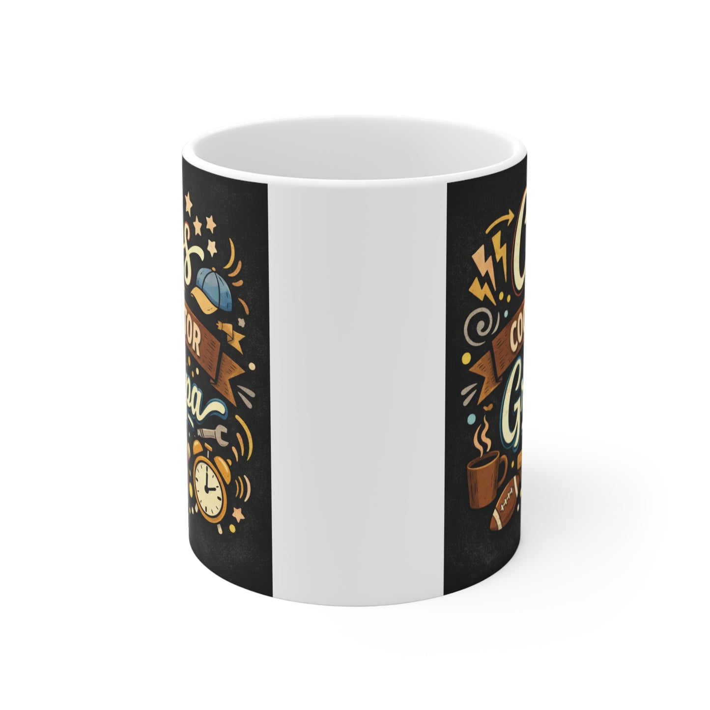 Vintage Chaos Coordinator Grandpa coffee mug, perfect Father's Day and birthday gift for grandfathers.