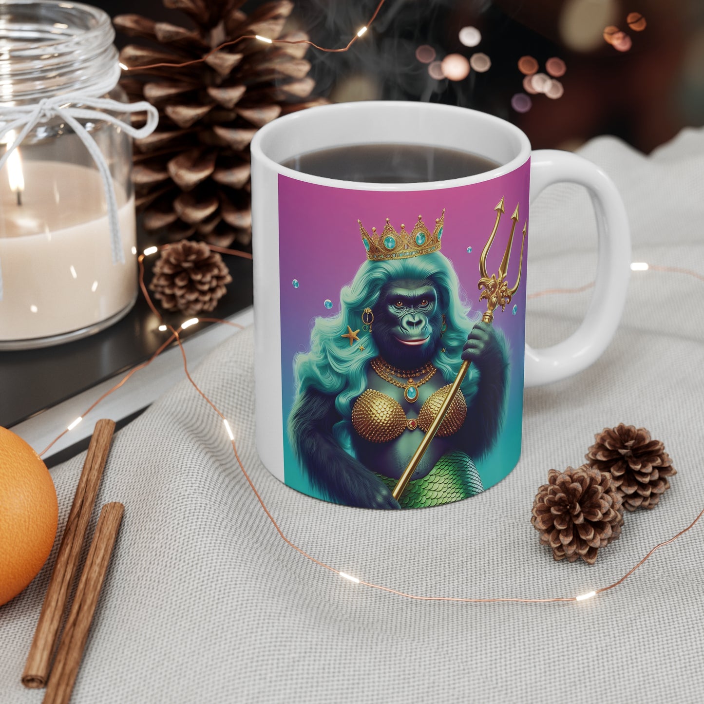 Funny Mermaid Cup - Gorilla Mermaid Queen