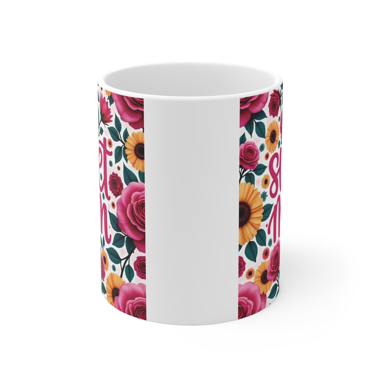 Colorful flower coffee mug gift for mom 