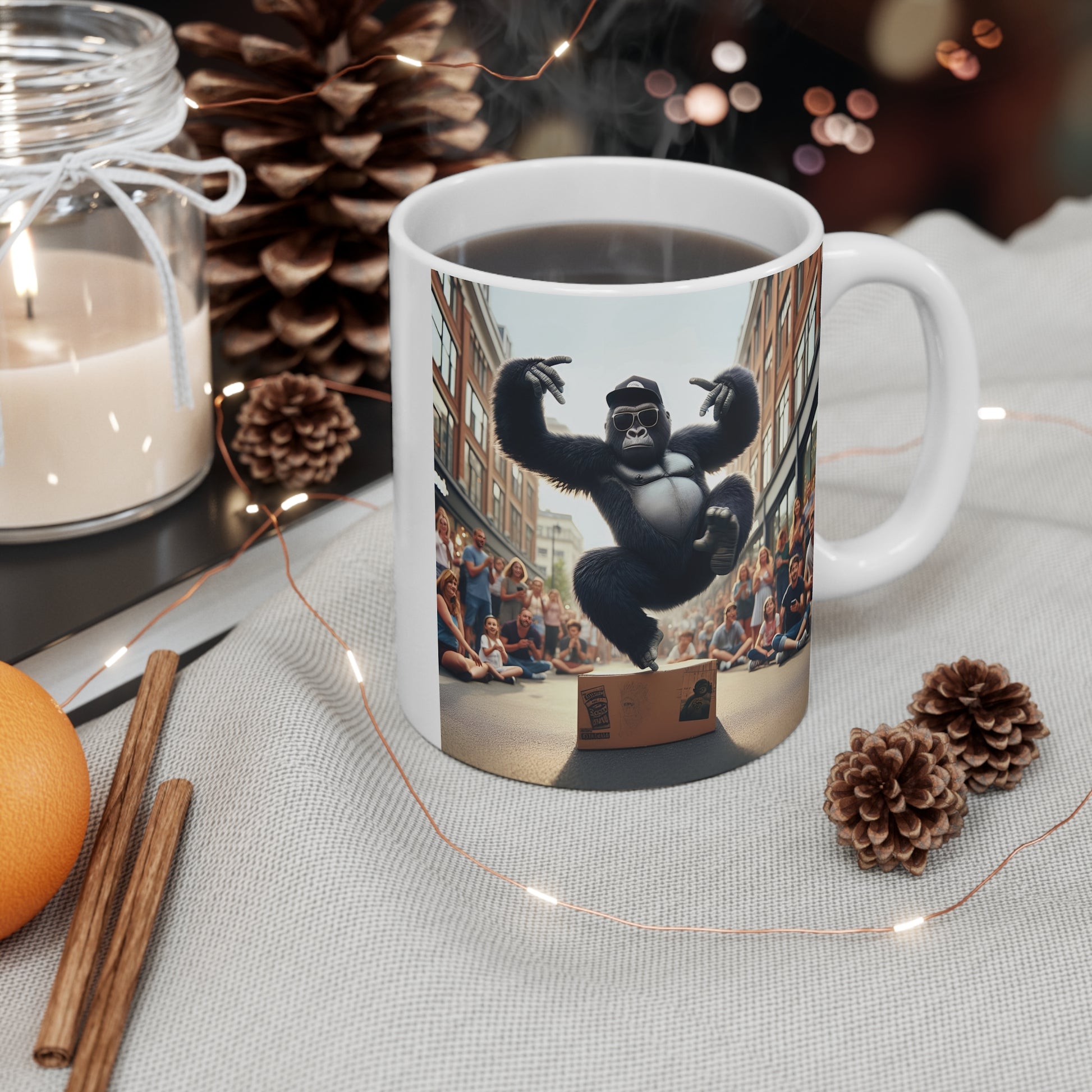 Breakdancing Gorilla Mug