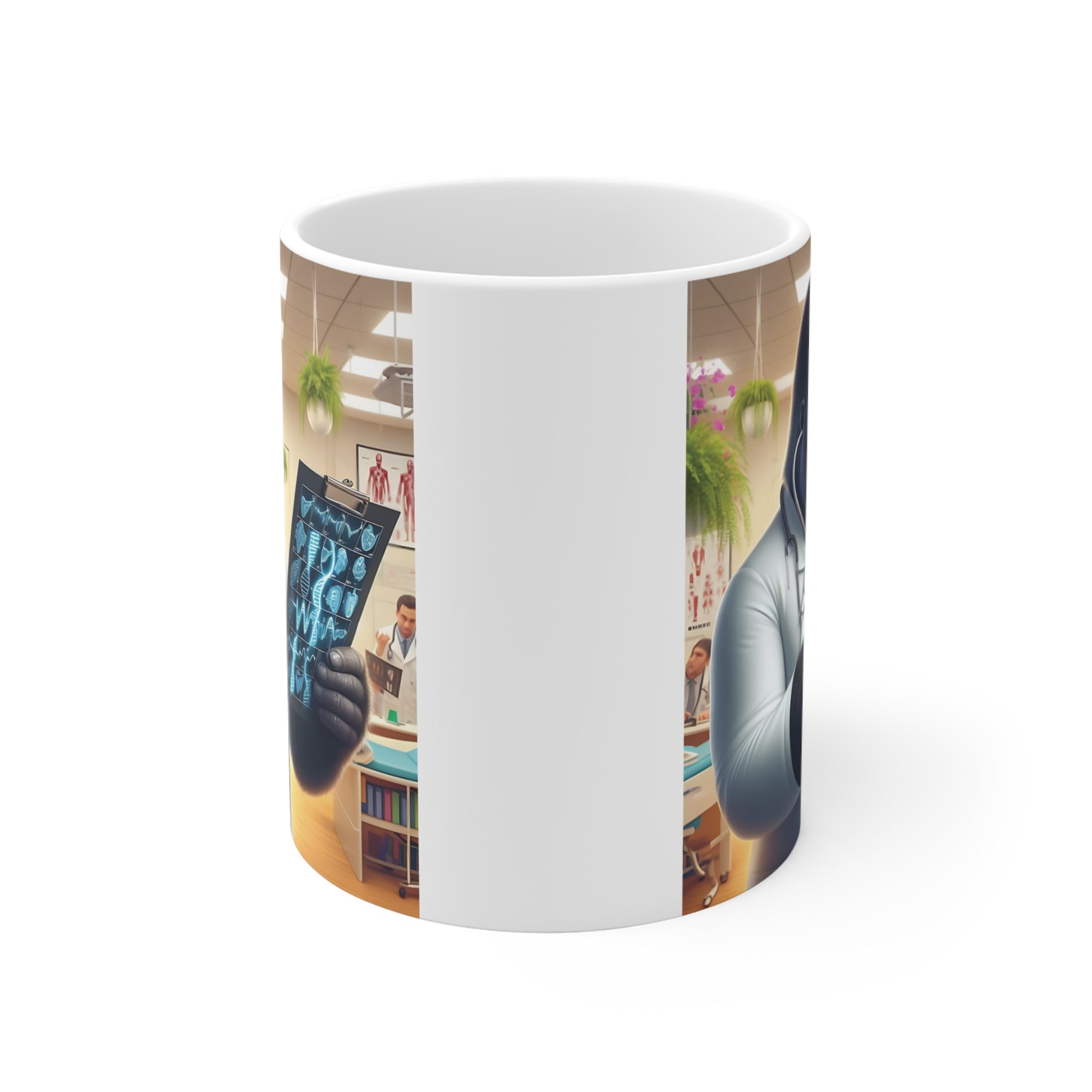 Gorilla Doctor Mug Examining X-Ray