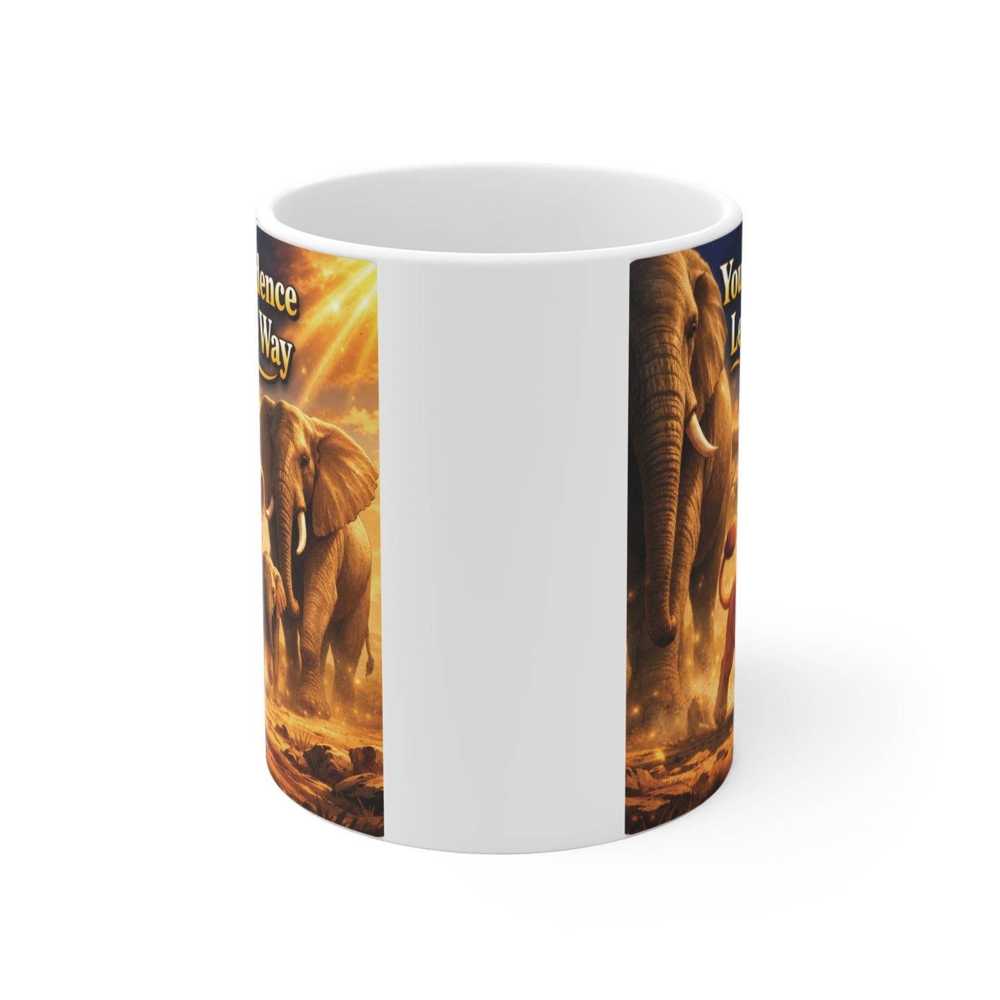 Motivational lion cub mug featuring confidence quote for daily inspiration and empowerment