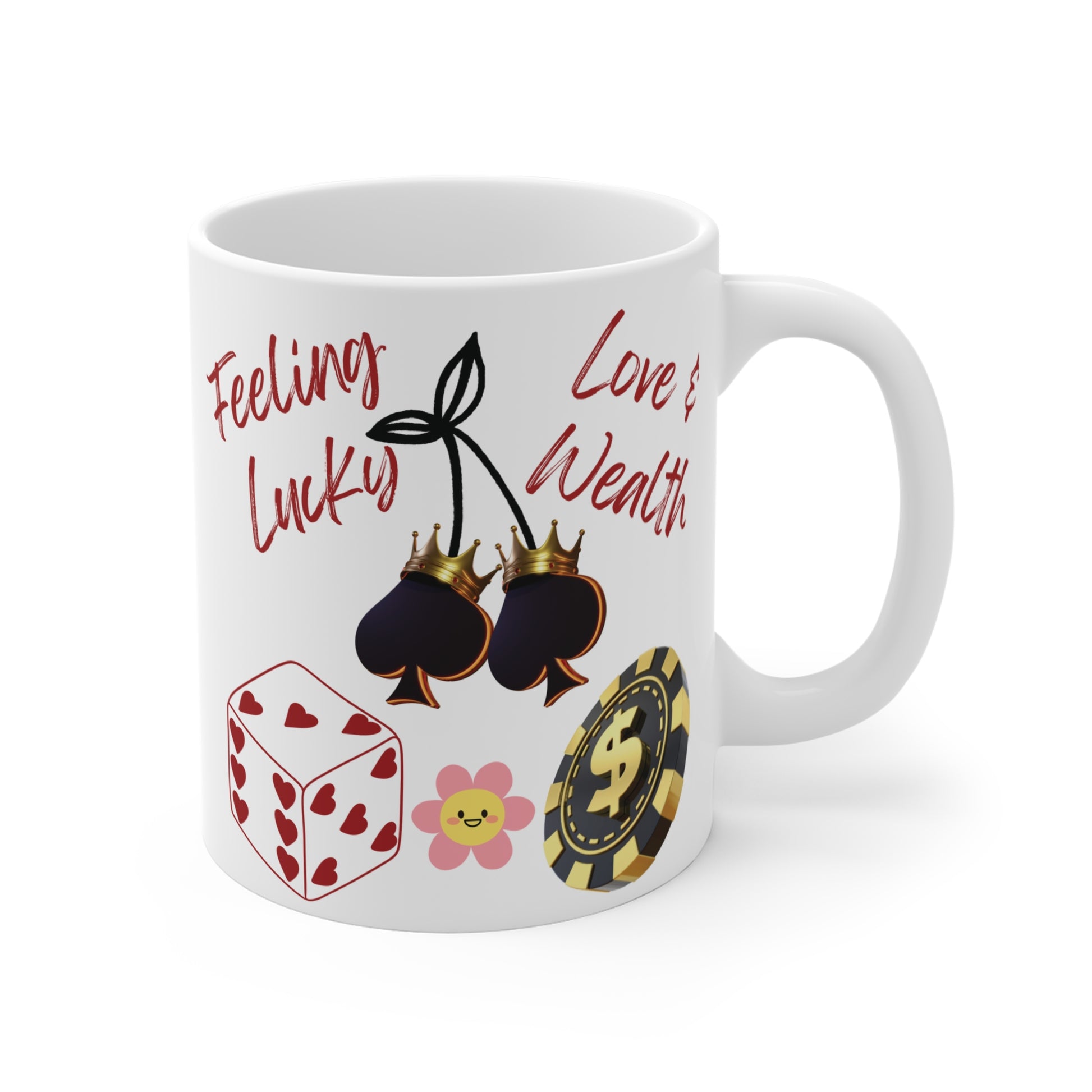 Lucky Coffee Cup with Love & Wealth 
