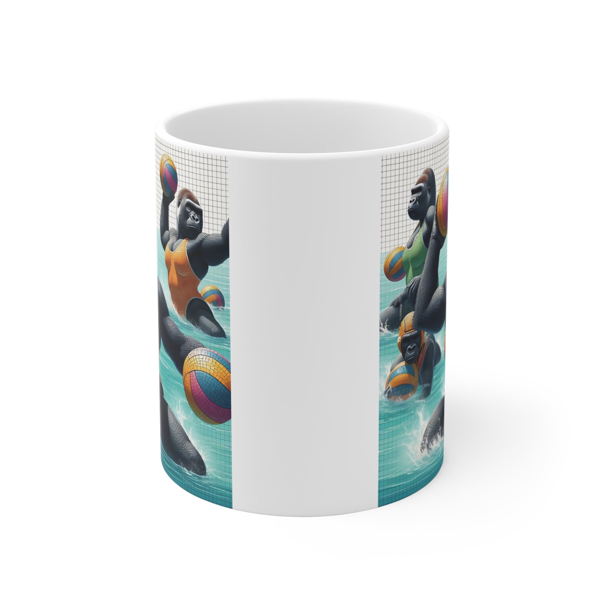 Monkey Cup with Gorilla Water Polo Player