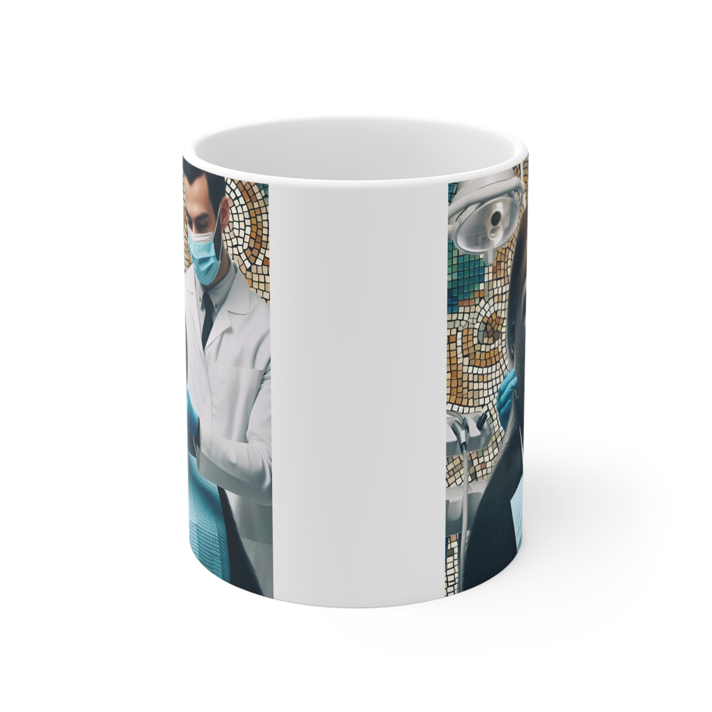 Mug for Vet (Gorilla Dentist in Mosaic Whimsical Design)