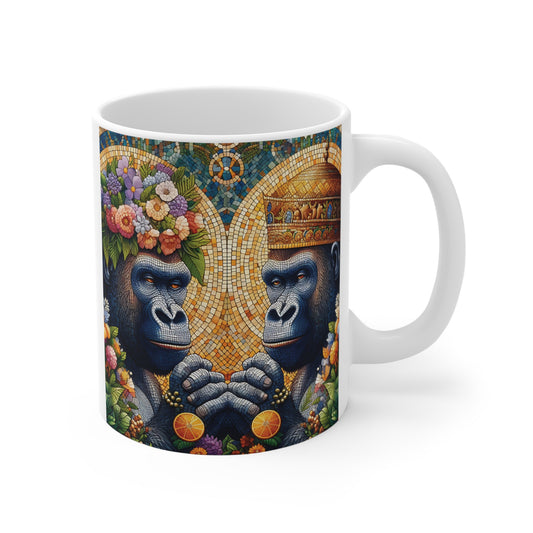 Mug for Wedding with Royal Gorilla Design