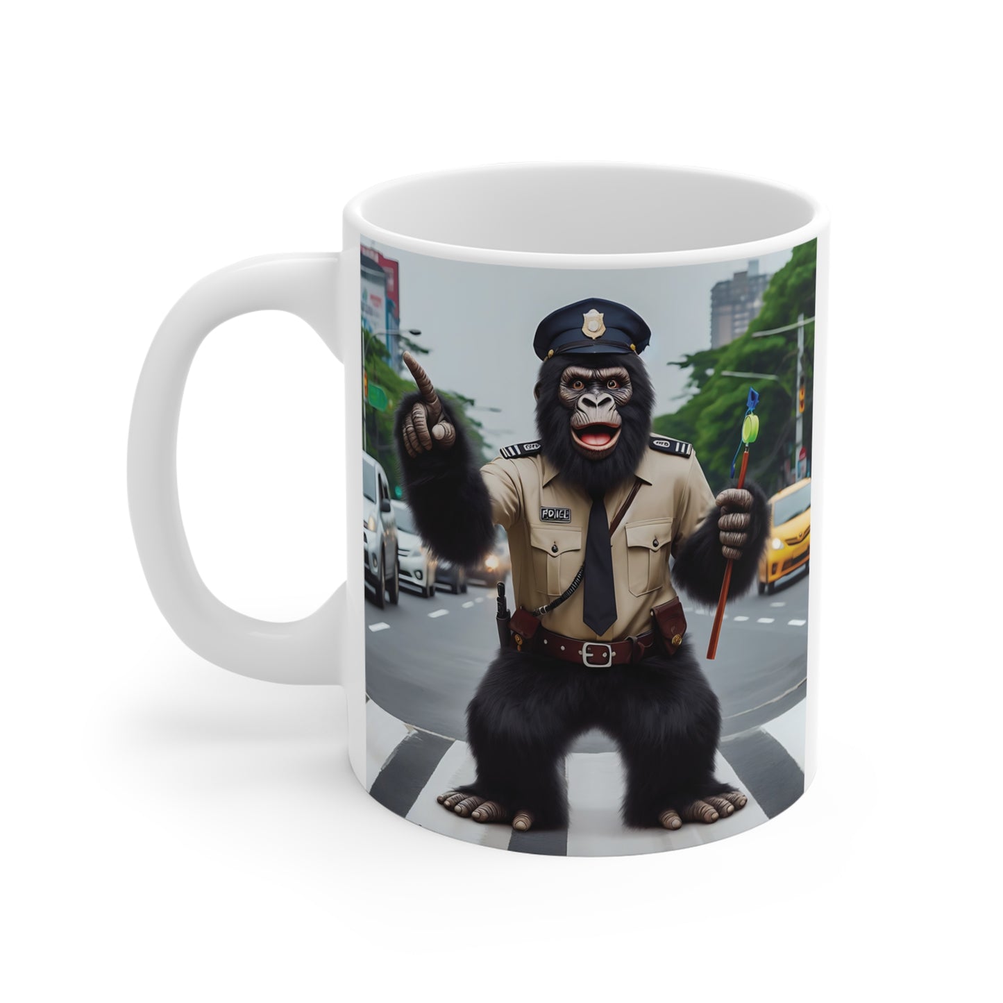 Policeman Coffee Mug - Gorilla Traffic Cop