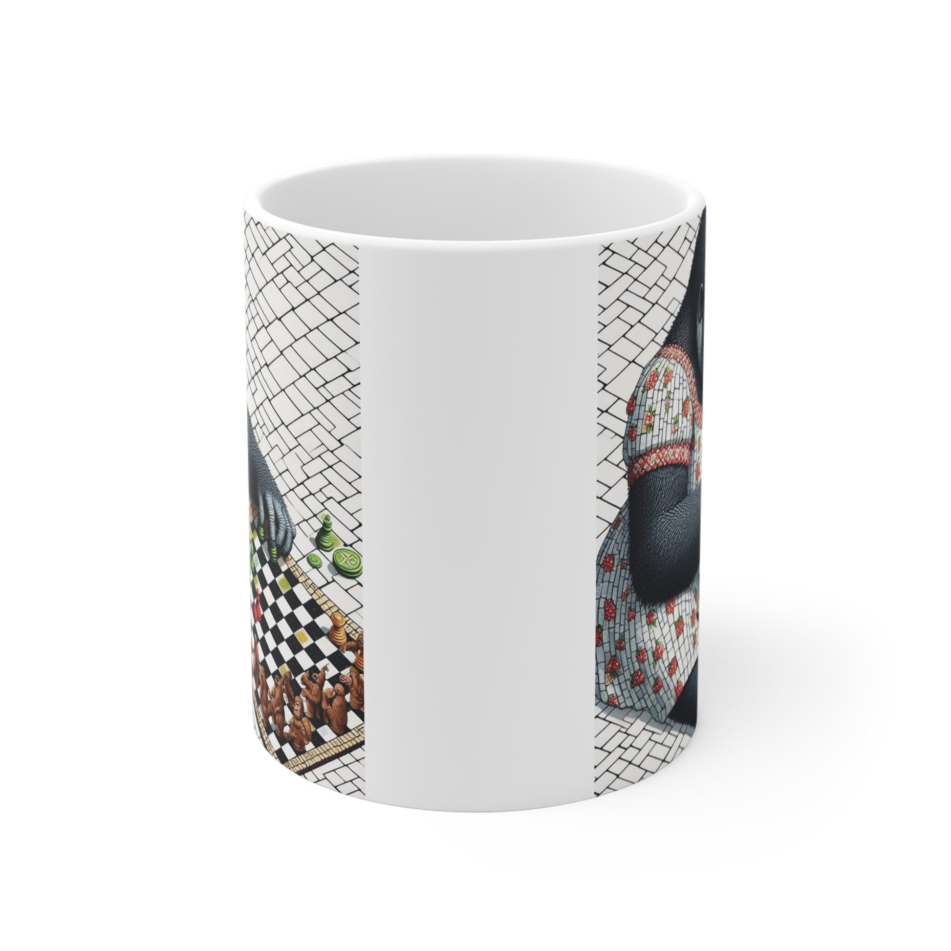 chesslover mug with gorilla design